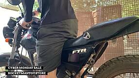 Man BLASTS Monster COCK Orgasm on Rocketman Toy Motorbike Ride!