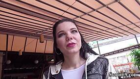 German teen Tata Lilashi's hairy pussy pounded in public scout fuck