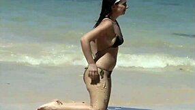 Teasing Caribbean Beach Ass in Sultry Outdoor Display