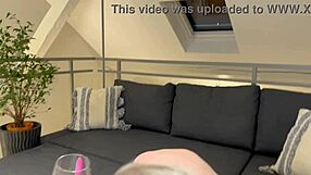 Emily Belle Strips Solo DILDO ANAL SPIT PLAY Blowjob Piss Mouthful