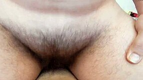 Hairy Mature's Thick Beaver Grinds on Cock