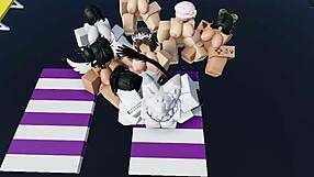 roblox ebony sluts get blacked in furry group compilation threesomes