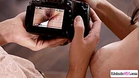 mmm that brunette model's teasin' me bad... now i'm lickin' her wet pussy like crazy!