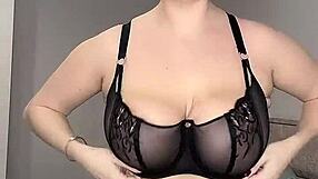 What Kind of Underwear Gets Your Cock Hard Black or White on My Juicy Big Natural Tits?