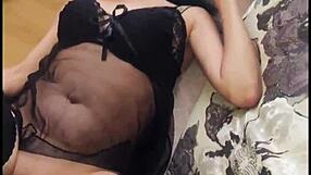 homemade milf wife in lingerie rides cock bent over doggystyle anal assfucking