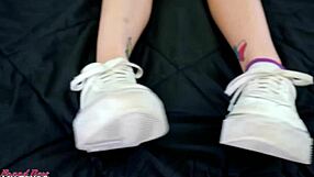 inked pretty brunette katie kingerie rims and sucks cock deep