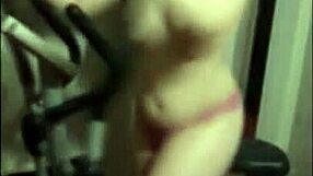 imagine cock pounding that naked pussy during her workout striptease