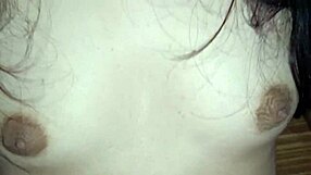 young latina bites her lip trying not to moan in family hotel