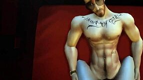 sims 4 hunk rides cock cowgirl style in close-up climax cumshot