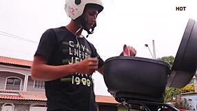 Latina Wife Sucks Monster Delivery Cock In Lingerie Pov