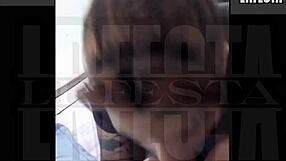 New Argentine couple she sucks my full monster cock tattooed tits out