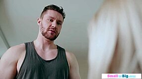 Big guy with monster cock bends petite blonde teen slut over doggystyle