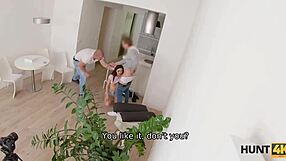 some guy sneaks into married woman's snatch pimped by her husband outdoors