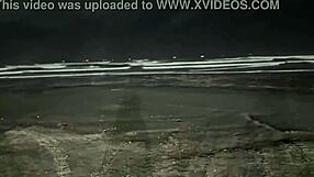 we hit beach for fun found lifeguard chair adrenaline rush fuck