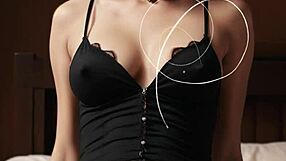 Naked Victorian Goth Cosplay Woman Exposes Retro Pussy