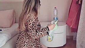 gata gostosa strips panties revealing natural tits and pussy for fetish play