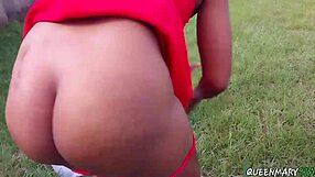 santa bends horny ebony teen mistress over at christmas party for doggystyle pounding