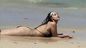 Teasing Caribbean Beach Ass in Sultry Outdoor Display