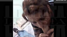 New Argentine couple she sucks my full monster cock tattooed tits out