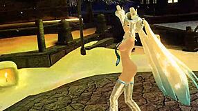 Hatsune Miku's Big Tits and Huge Ass Exposed in Snowman Nude Mod Glory