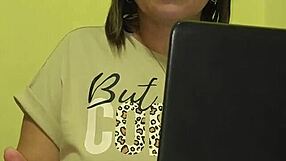 My stepmom catches my bad grades and punishes with her fat tits creampie fuck