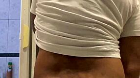 solo anal masturbation with deep toy penetration