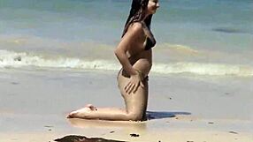 Teasing Caribbean Beach Ass in Sultry Outdoor Display