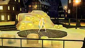 Hatsune Miku's Big Tits and Huge Ass Exposed in Snowman Nude Mod Glory