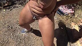 hairy milf pisses fucks stranger outdoors