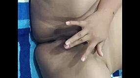 young homemade beauty's lingerie clings to her huge tits and wet vagina