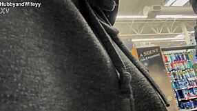 wifeyy n hubby gettin naughty outside in public hehe