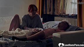 hot redhead stepmom's juicy wet pussy ripped pounded rough hardcore bedroom