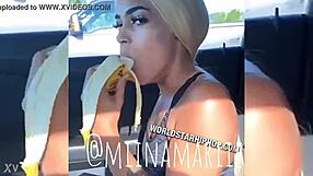 Miinamariie Deepthroats Cucumber Public Outdoors