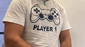 solo anal masturbation with deep toy penetration