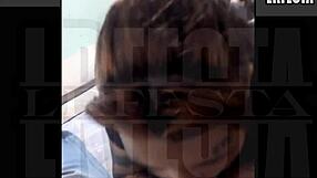 New Argentine couple she sucks my full monster cock tattooed tits out