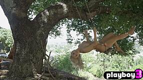 cute petite blonde teen katy belle poses lingerie outdoors flashing natural tits big ass