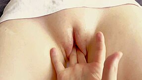 stepbro fingers my cute shaved 19yo pussy close up till i squirt moaning