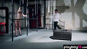 blindfolded petite babe willow SPANKED hard first time on cam