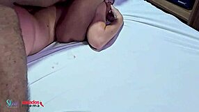 Pushing hard into Brazilian housewife's ass with no mercy