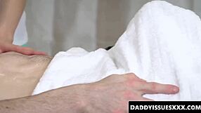 sarah lace massages guys then spreads for fun