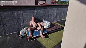 skinny stacy's public ass gets fucked rough and gaped wide