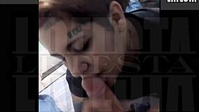 New Argentine couple she sucks my full monster cock tattooed tits out