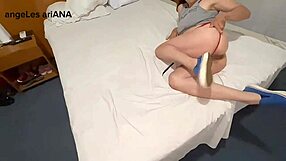 Huge cocked bodybuilder assfucks screaming tattooed Latina milf gaping wide