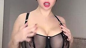 What Kind of Underwear Gets Your Cock Hard Black or White on My Juicy Big Natural Tits?
