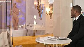 Cock-Hungry Blonde Novella Night Leaps Into Stranger BBC DP Threesome Shower Fuck