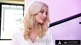 WILD NURU MASSAGE! Blonde Emma Rosie Rides Old Teacher Hard