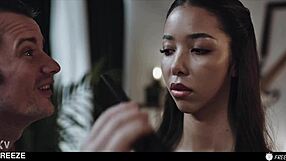 frozen time ebony lia lin facefucked cum covered submissive slut