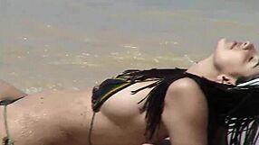 Teasing Caribbean Beach Ass in Sultry Outdoor Display