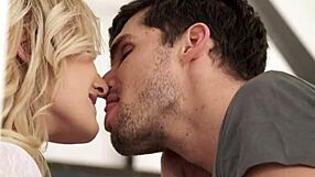 Beautiful European Model Sucks Cock with Natural Small Tits Bare