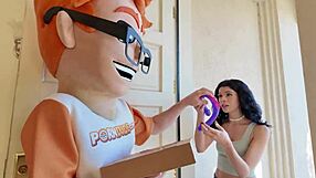 black-haired harley haze rides big cock after toy play